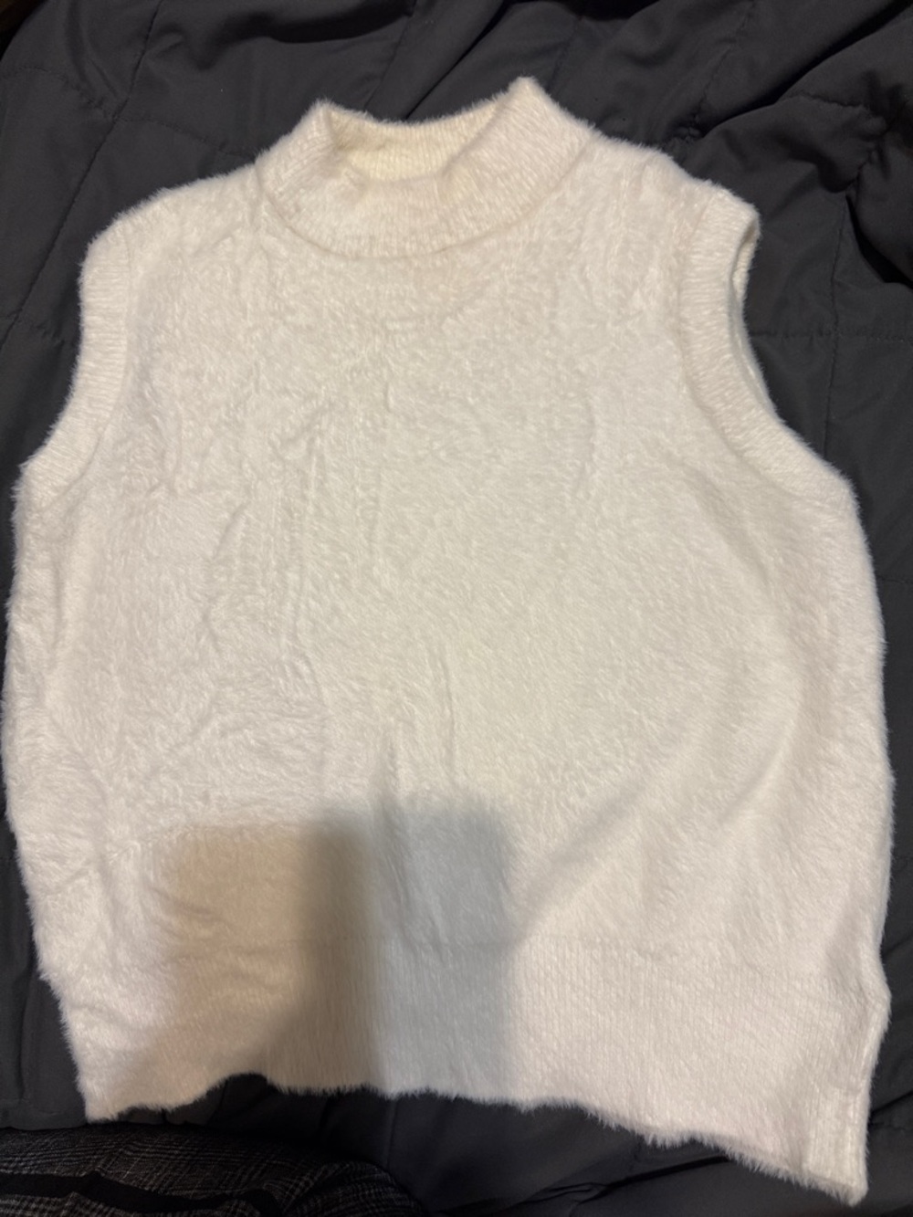 Rachel Zoe Plush Sleeveless Mock Neck Tank in Ivory